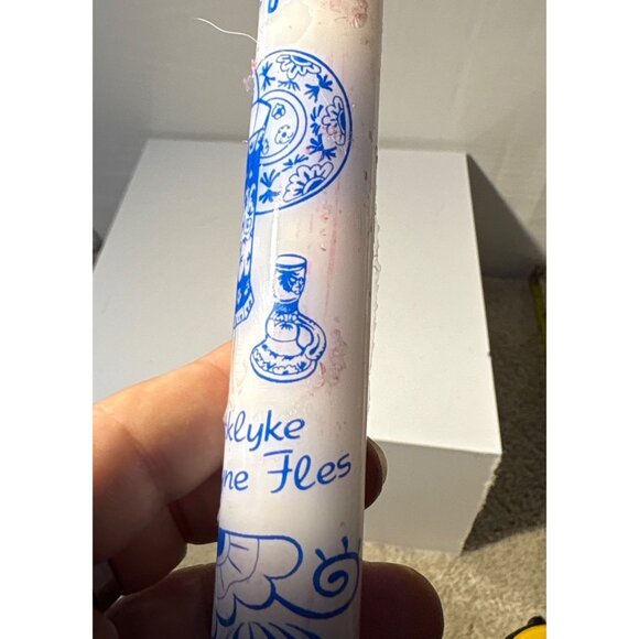 Royal Delft Taper Candle Blue & White With Traditional Dutch Design 9.5" - Picture 6 of 7